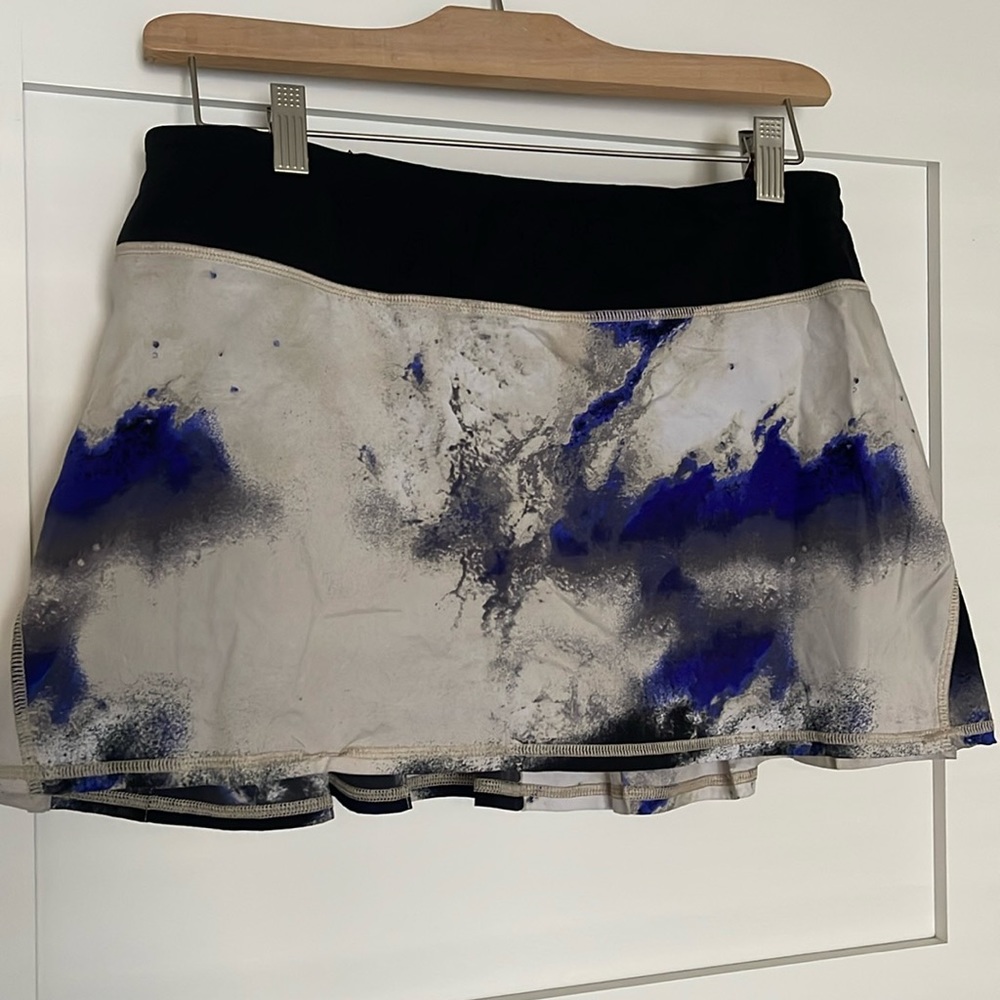 Lululemon Pacesetter Skirt/Skort - Milky Way Black/Blue/White/Tan - Size 8